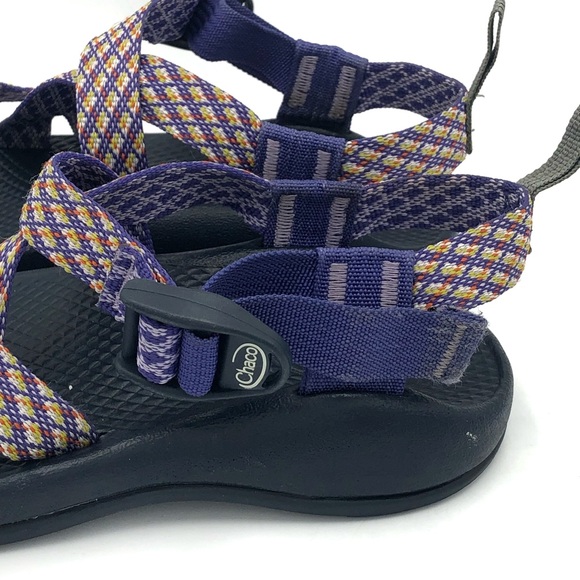 Chaco Sandals Purple Plaid Adjustable Strap Girls Size 2 - Picture 2 of 7